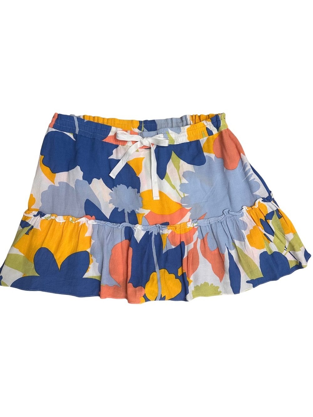 Peter Som Collective Floral Ruffle Mini Skort SZ 6 Multicolor Resort Wear Casual